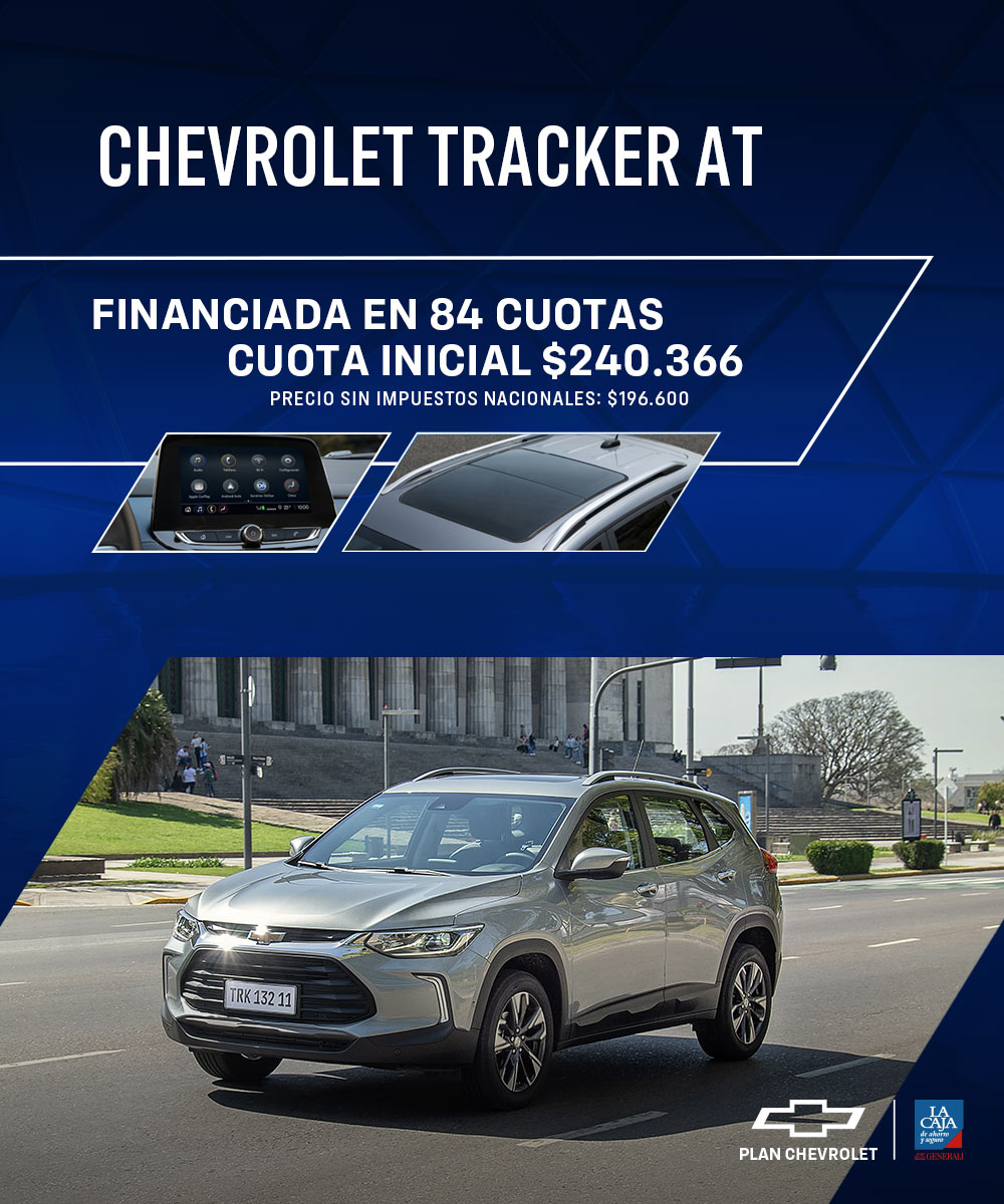 Accedé a tu Chevrolet Tracker AT financiada en hasta 84 cuotas