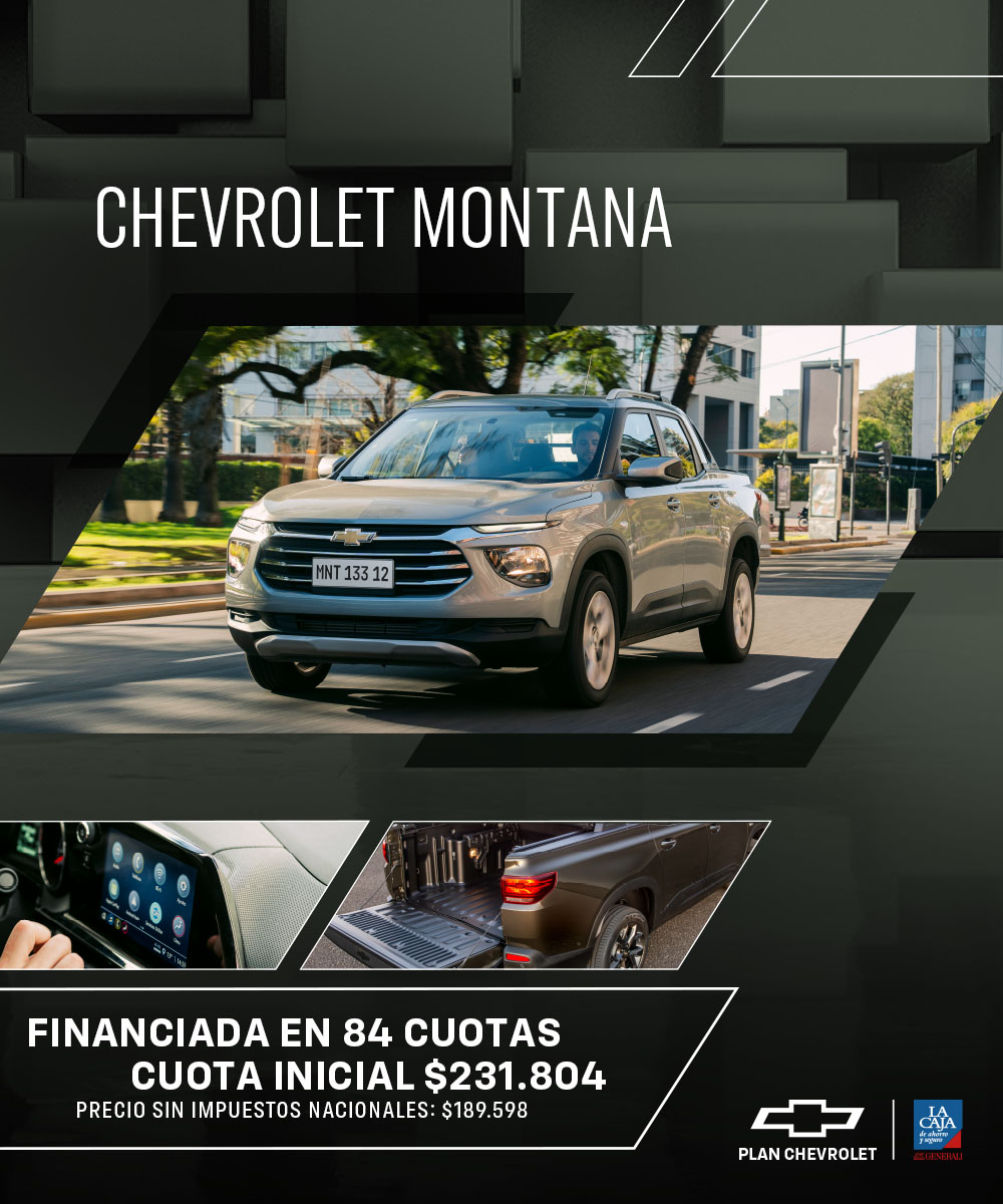 Chevrolet Montana financiada en 84 cuotas