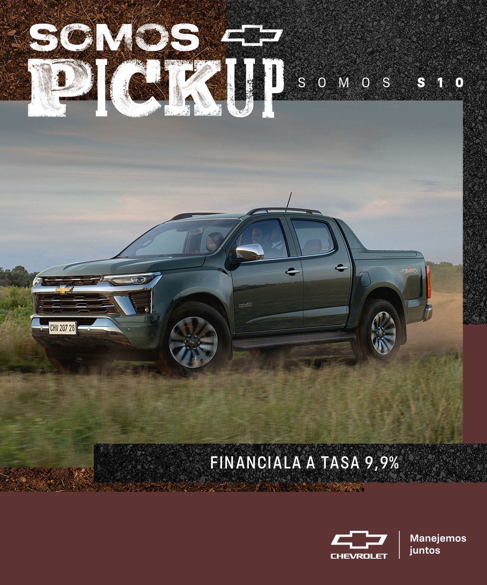 Financiá hasta $13.000.000 en tu Chevrolet S10